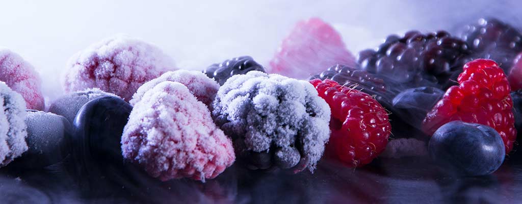 Frosne bær. Læs vores tips om at fryse mad.